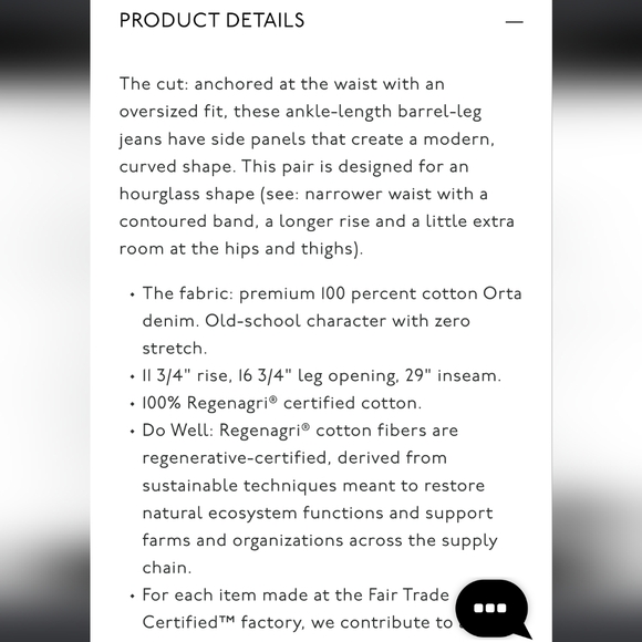 Madewell Curvy Pieced Barrel Leg Button Fly Jean - Picture 12 of 16